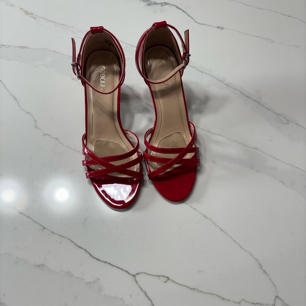 Elegant Red Strappy Heels